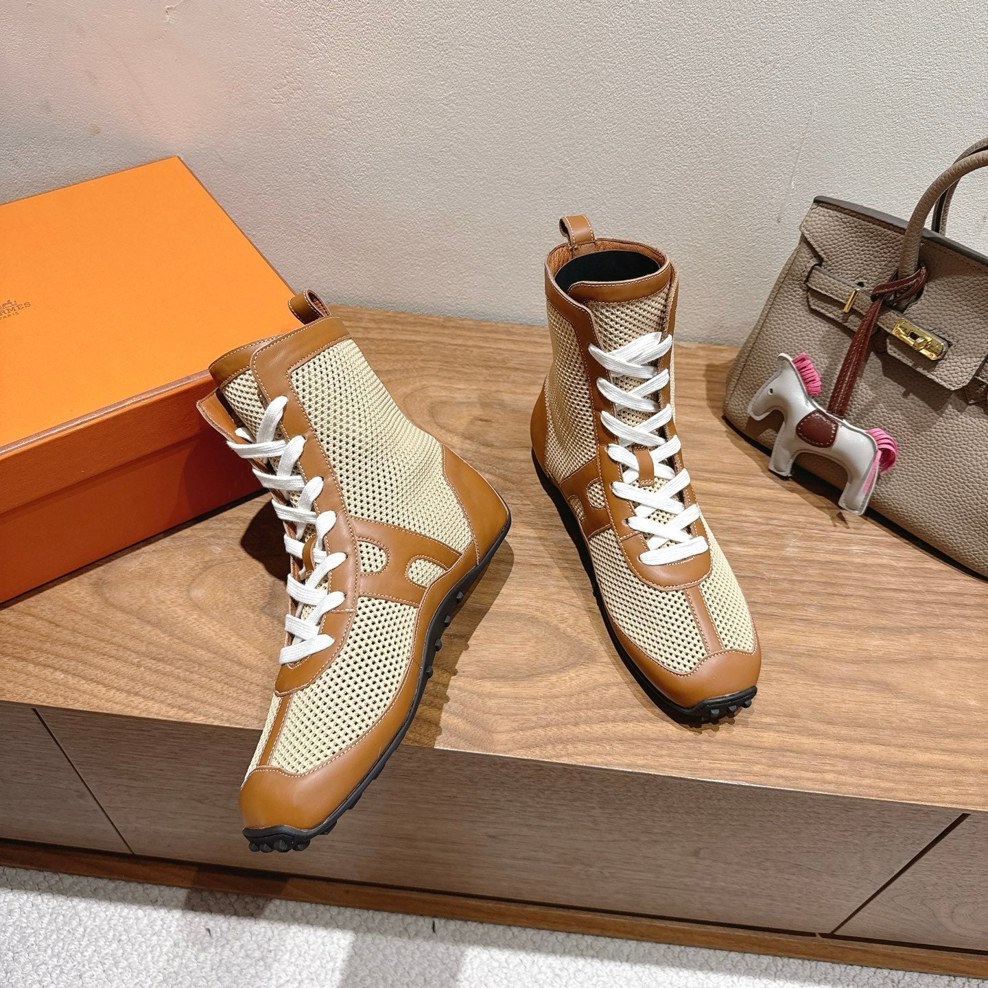 HM 25 Kiatsu Sneaker Brown Mesh Calfskin 329538