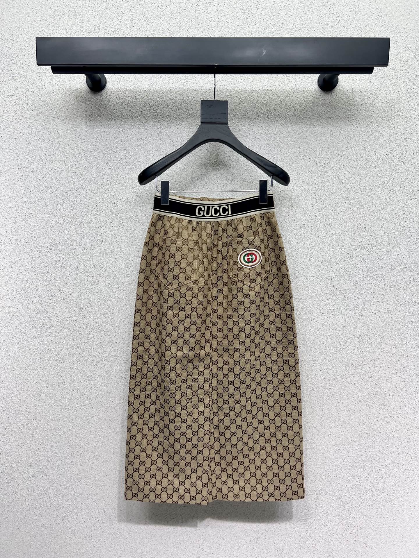 G 25 classic jacquard khaki skirt