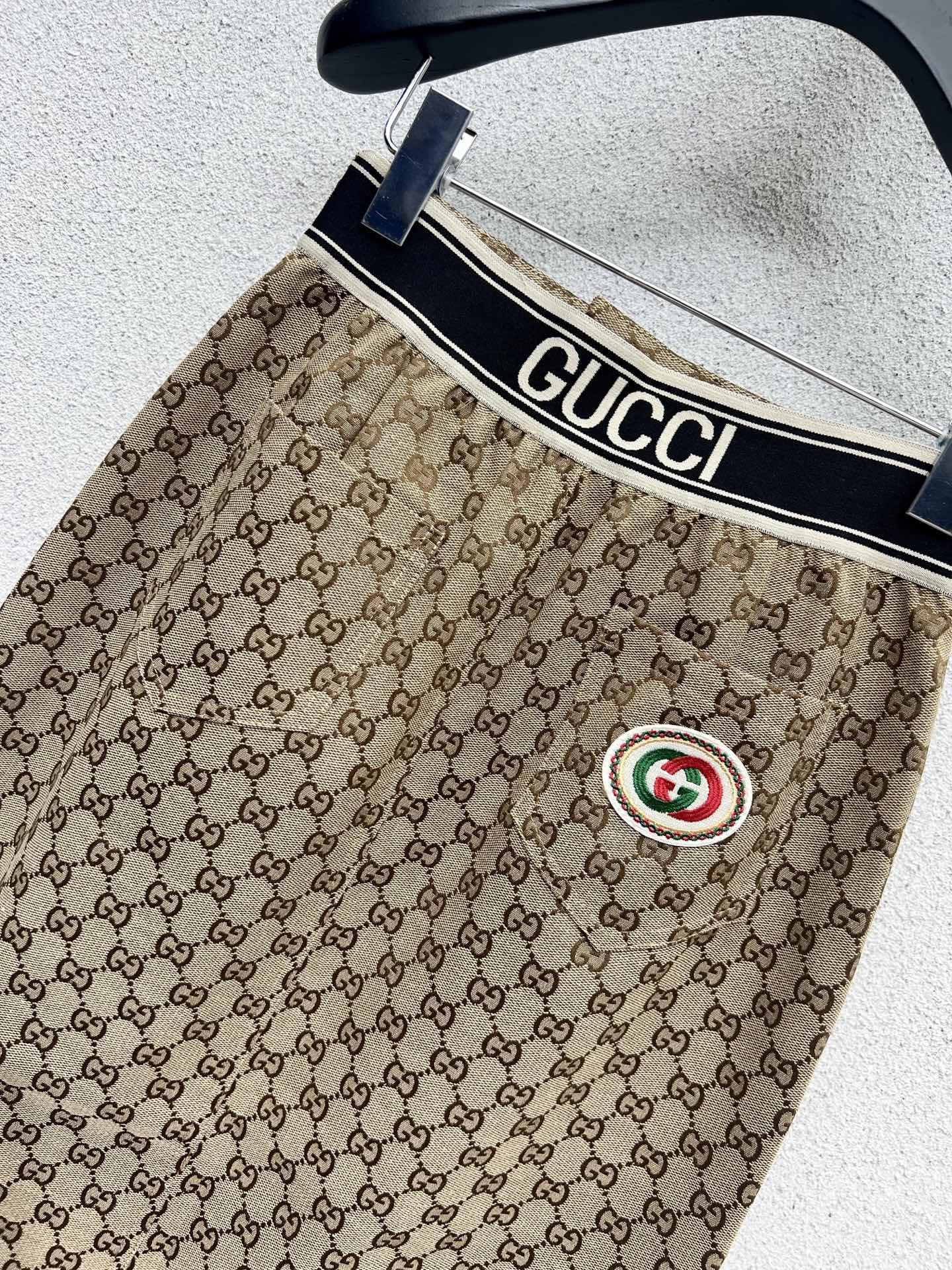 G 25 classic jacquard khaki skirt