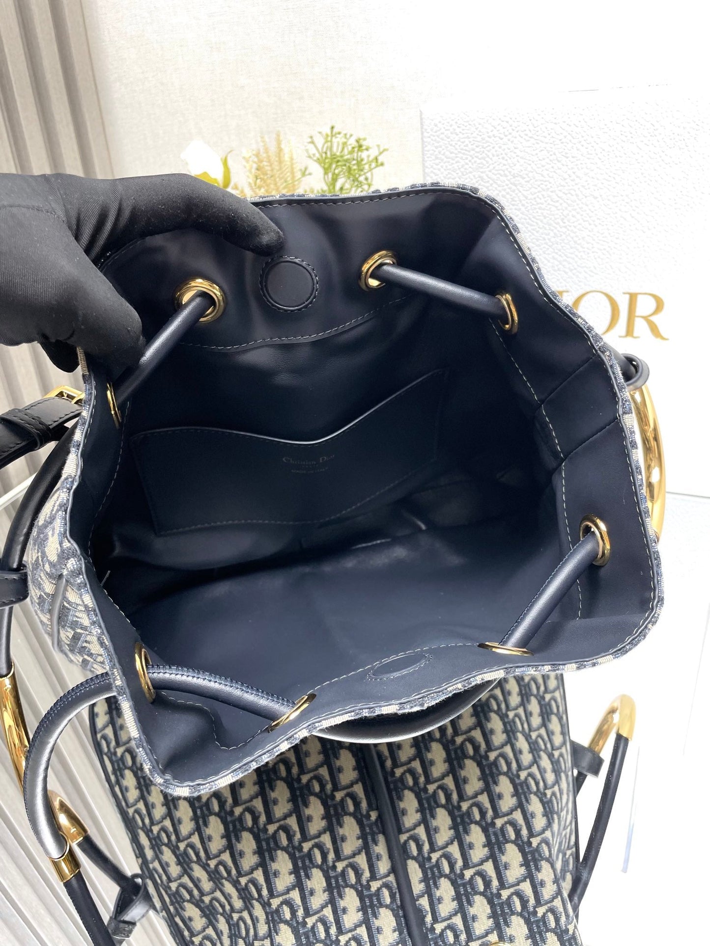 Medium / Large Nolita Bag Blue Oblique Jacquard