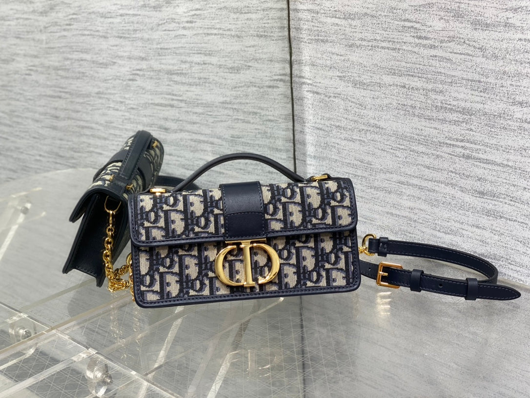 Miss Montaigne Mini Bag Blue Oblique Jacquard