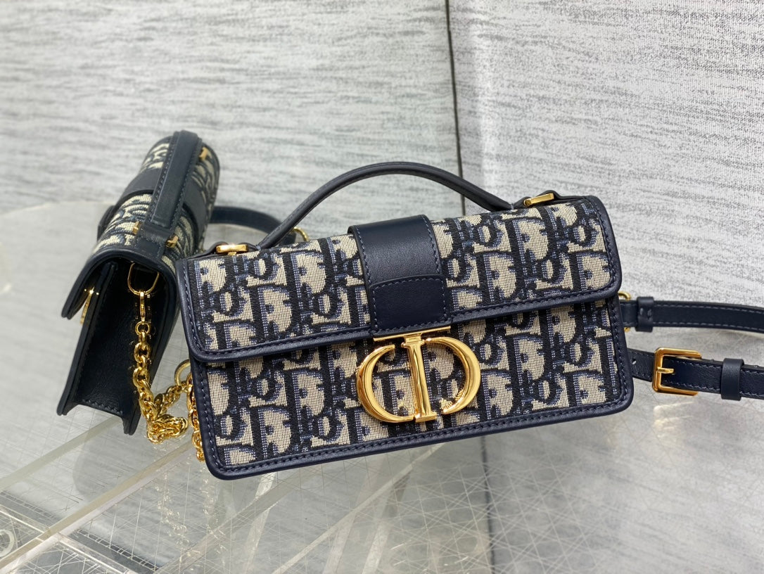Miss Montaigne Mini Bag Blue Oblique Jacquard