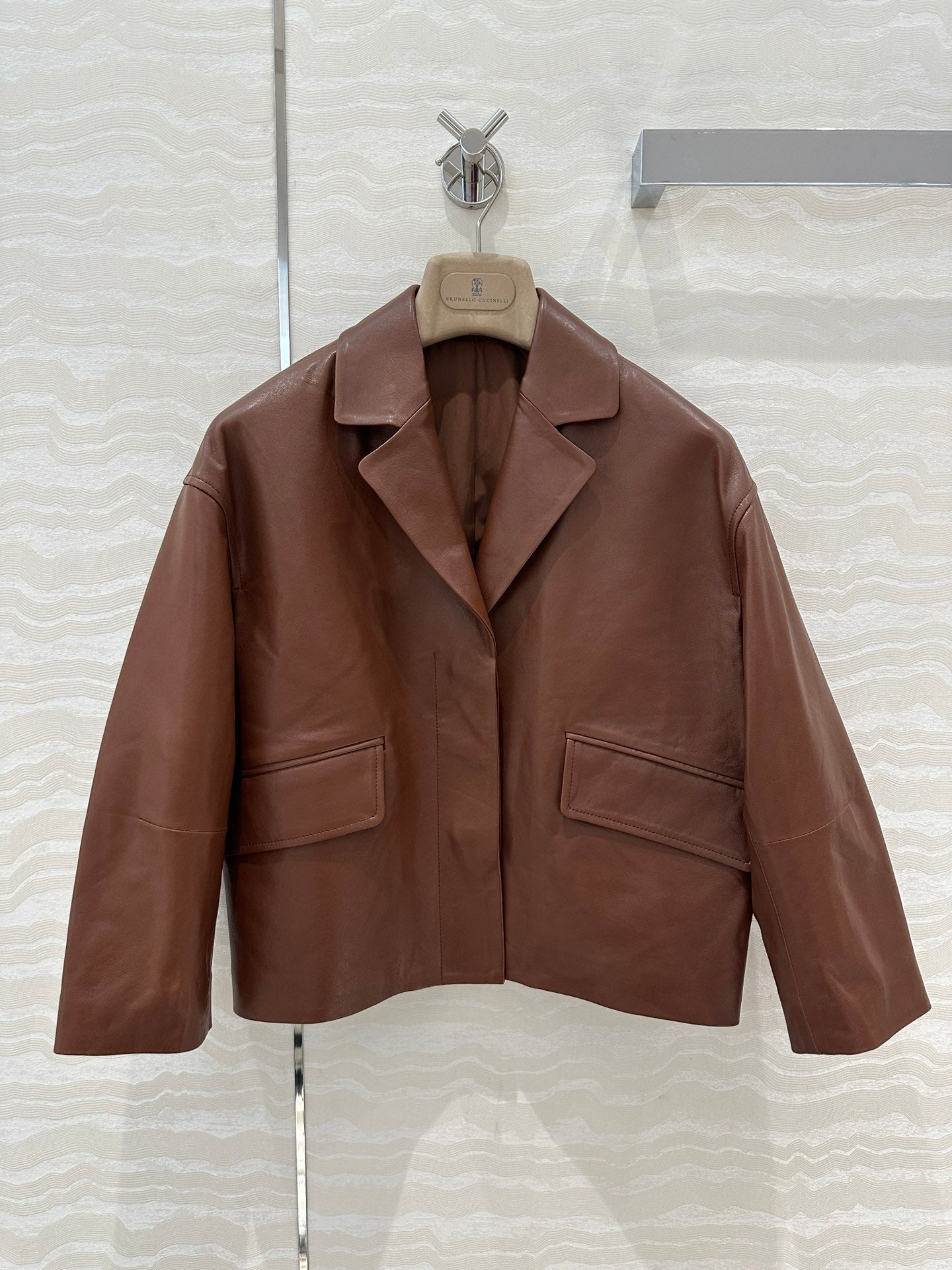 bru 24fw leather jacket