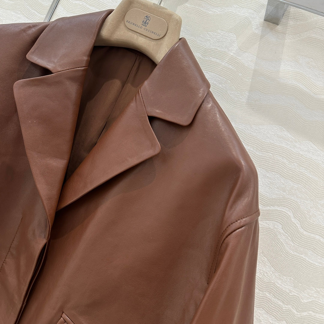 bru 24fw leather jacket