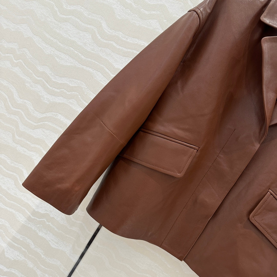 bru 24fw leather jacket