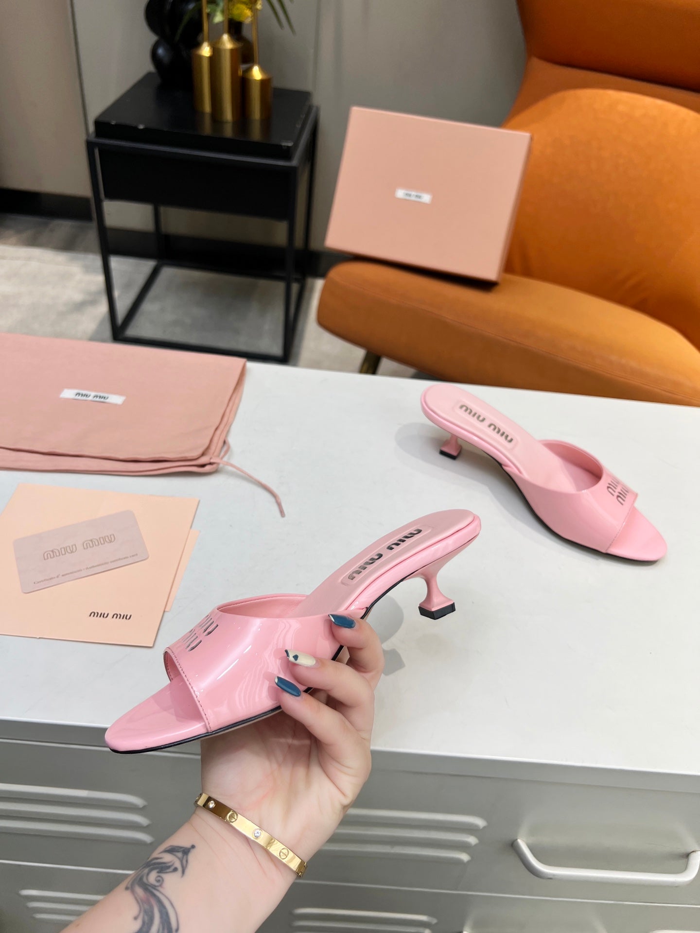 leather slippers