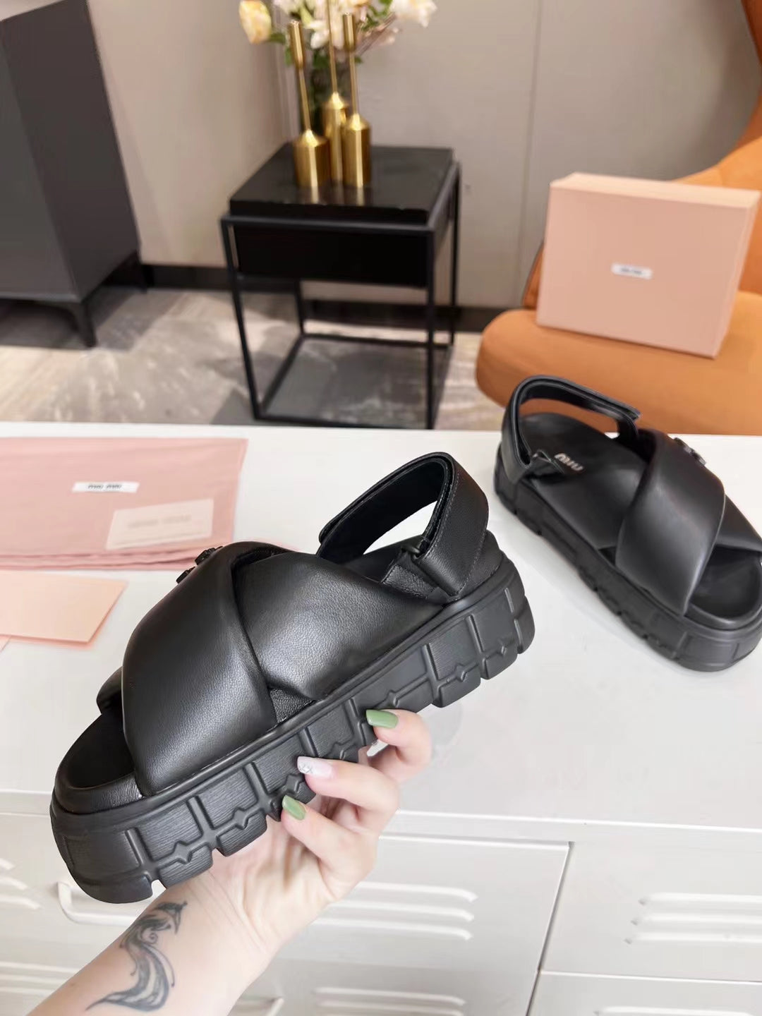 leather sandals