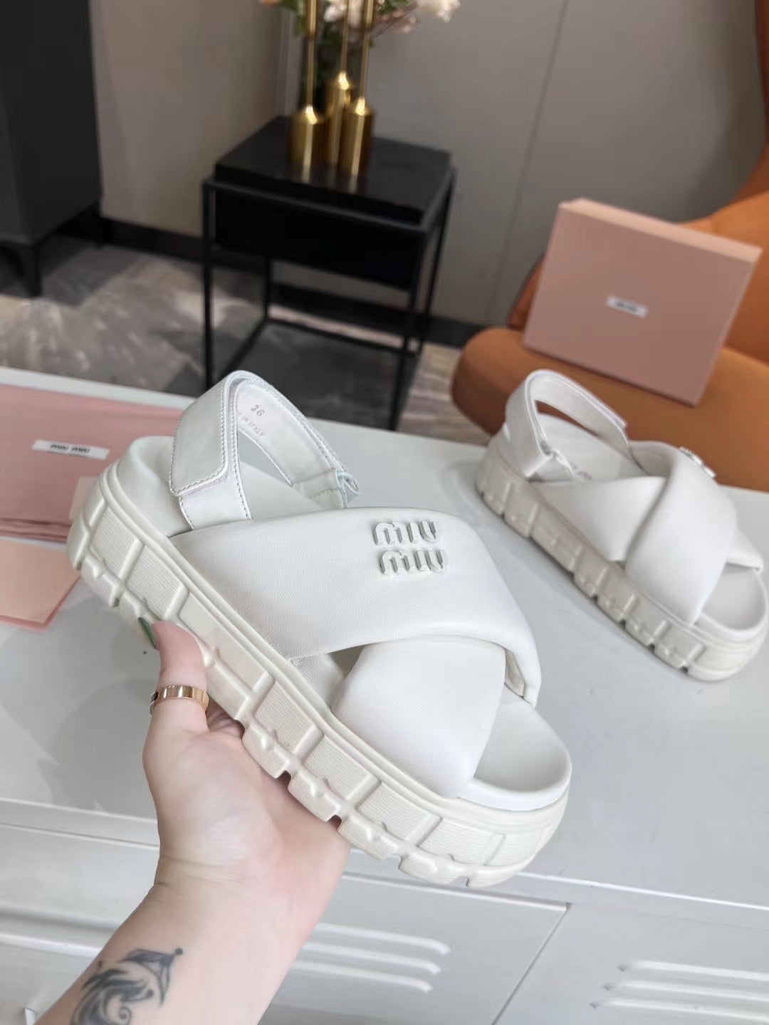 leather sandals