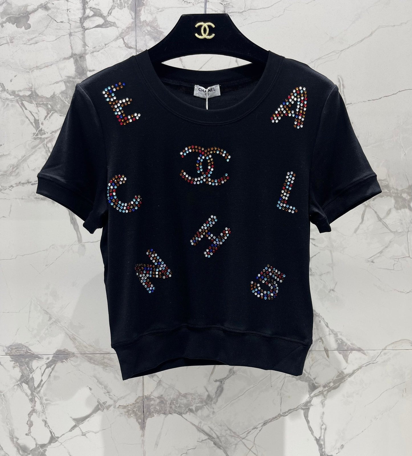 ch 25ss rhinestone t-shirt