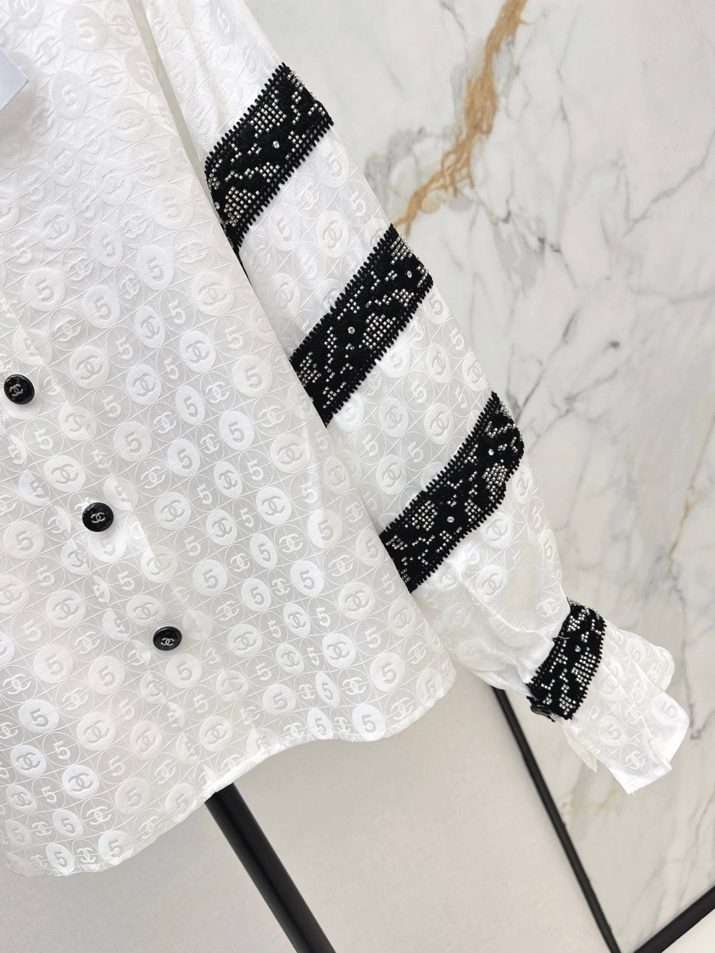 25ss Silk jacquard shirt