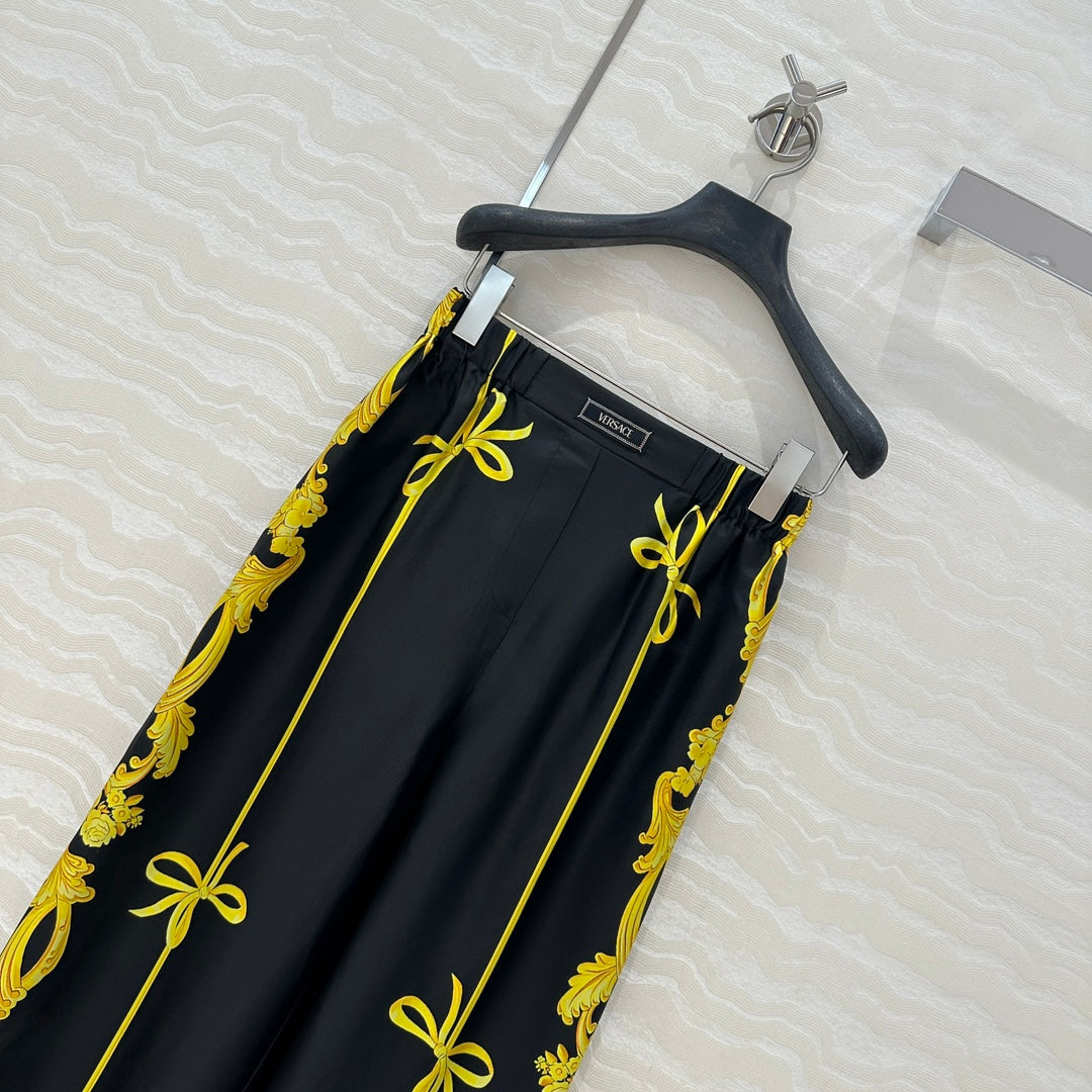 25SS SILK WIDE LEG PANTS