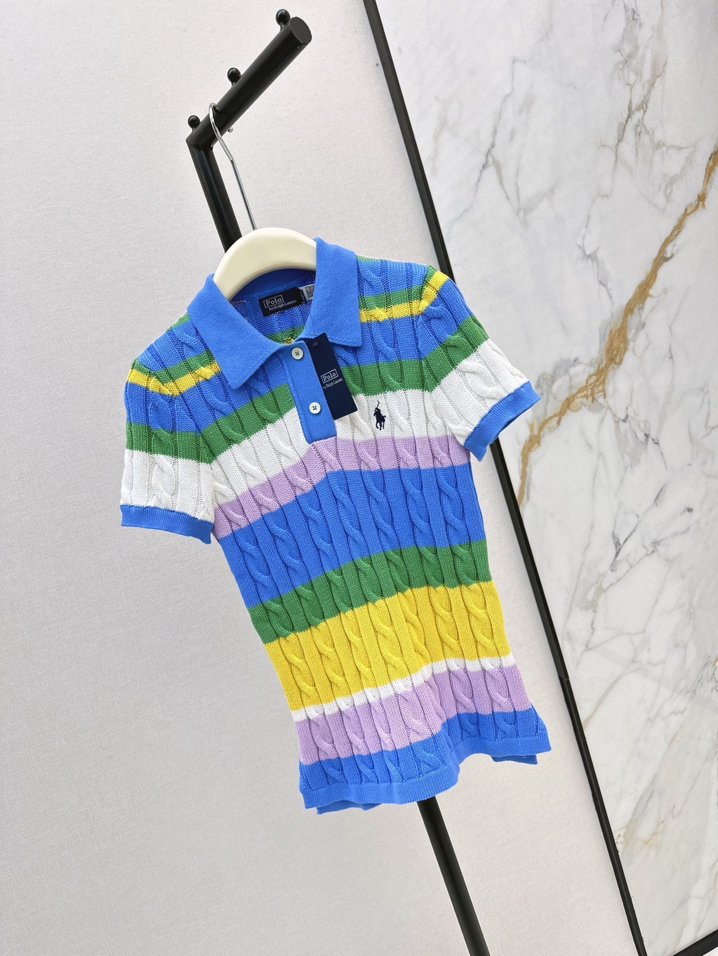 ra 25ss knitted polo shirt