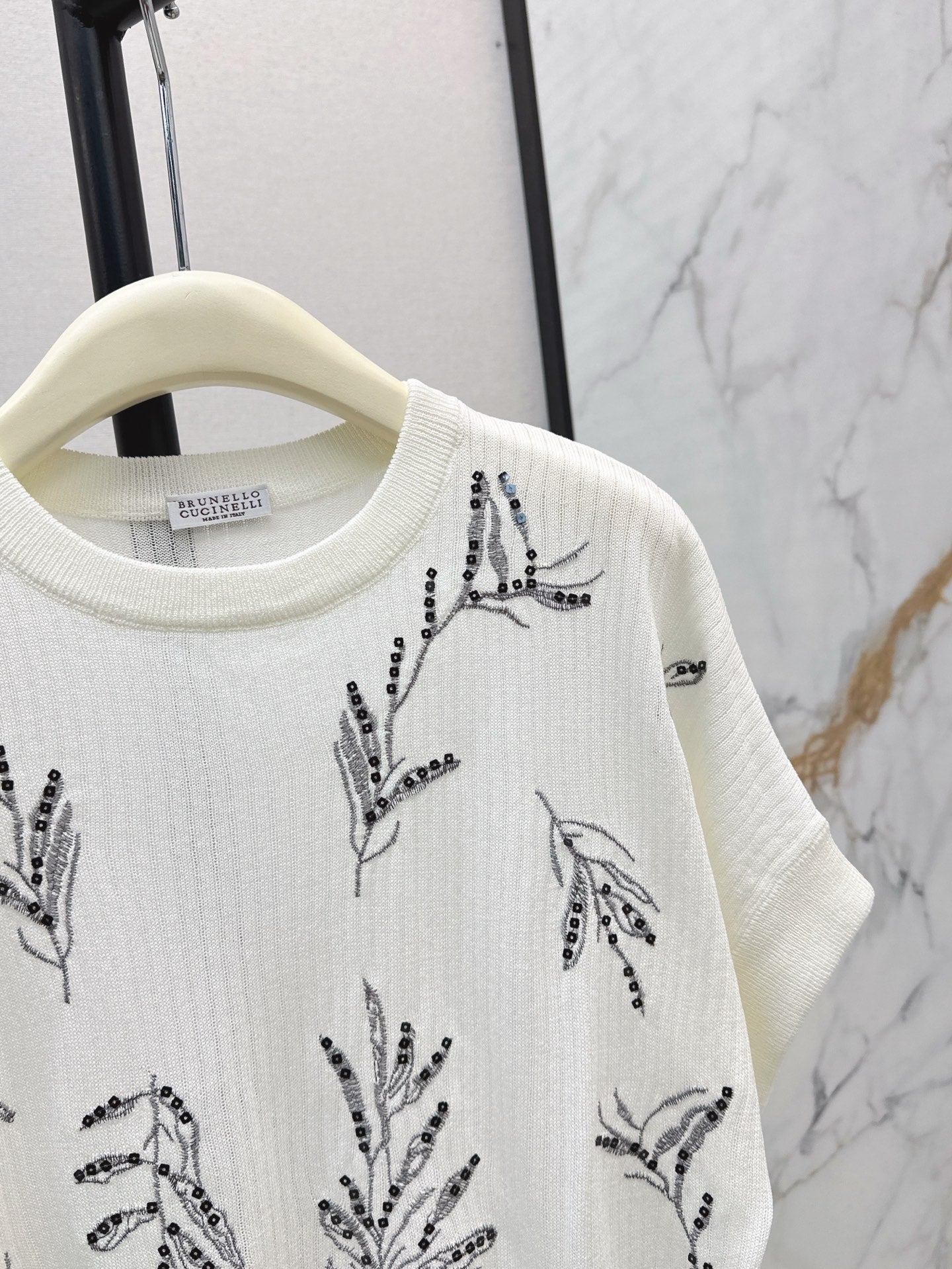 25ss beaded t-shirt