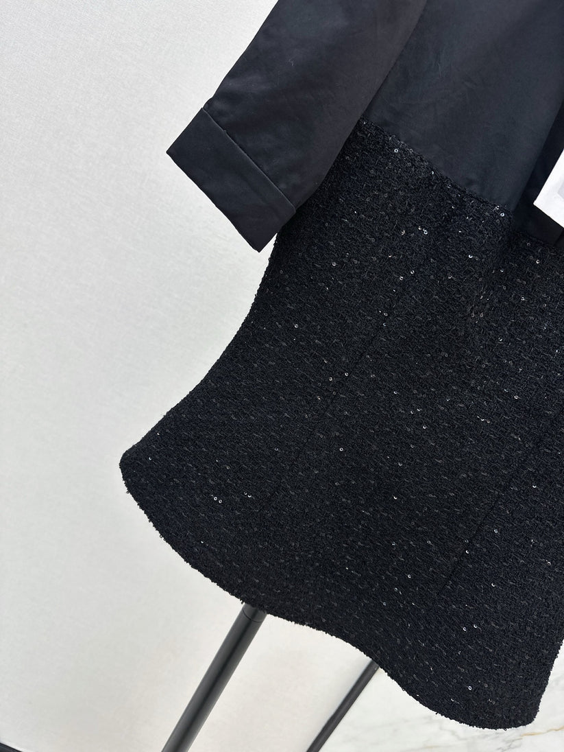 Refined Minimalist Two-Tone Linen Top