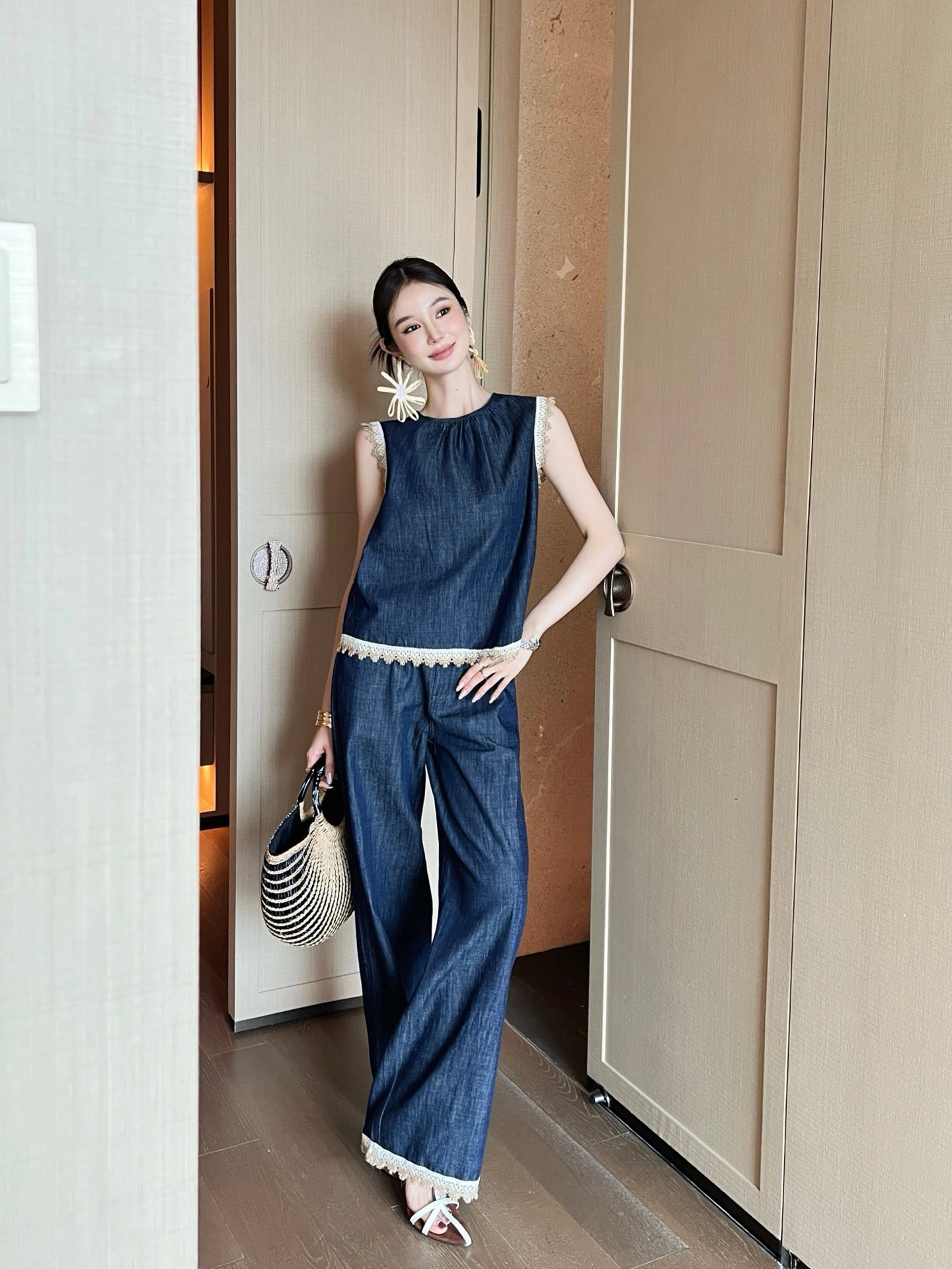 25SS lace jeans