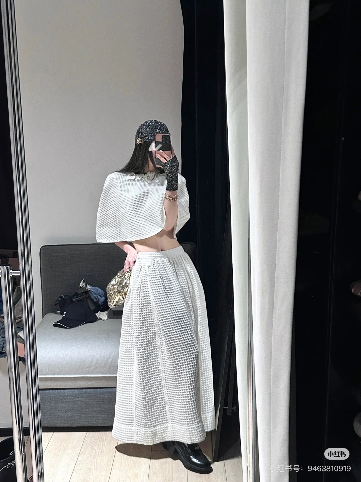 25ss woven cape top