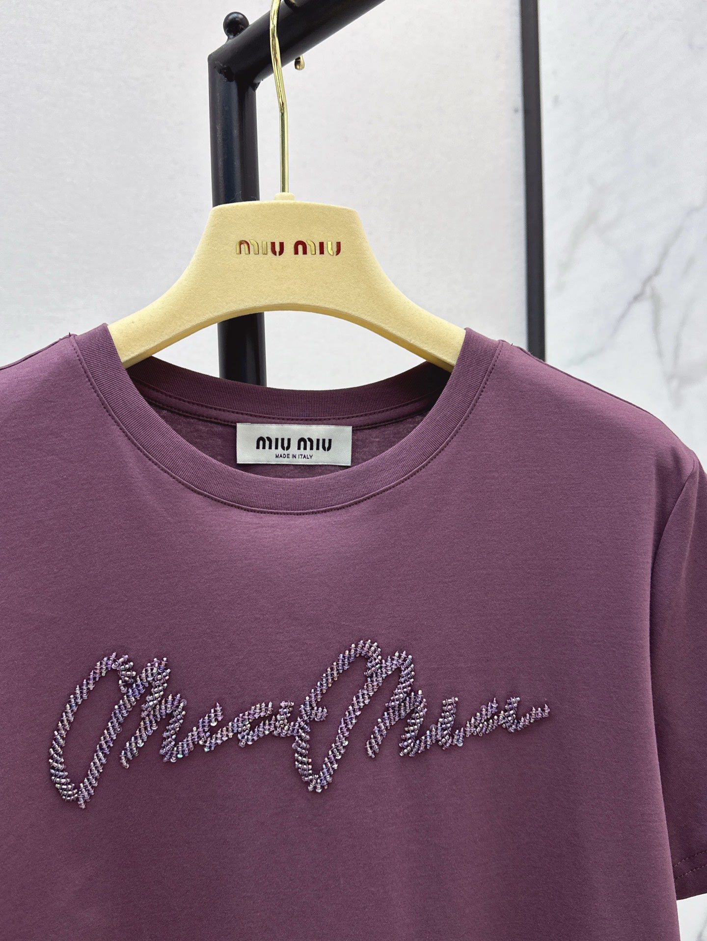 25ss beaded t-shirt