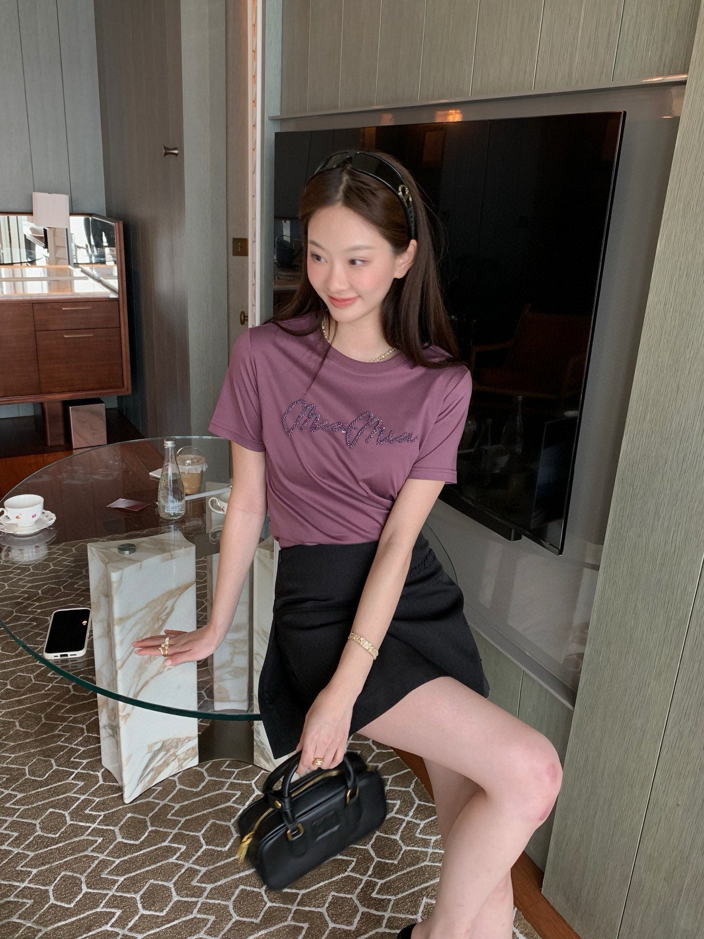 25ss beaded t-shirt