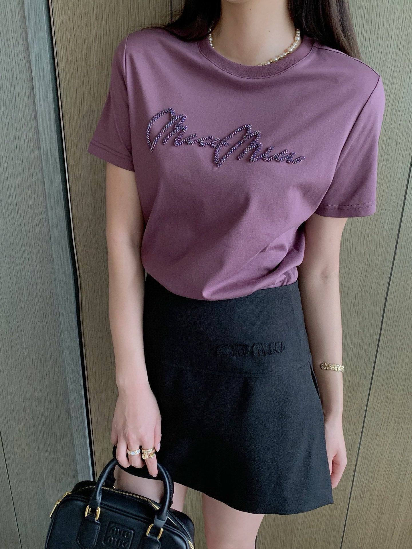 25ss beaded t-shirt
