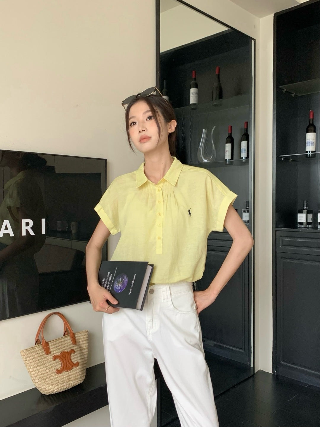 25ss Linen polo shirt