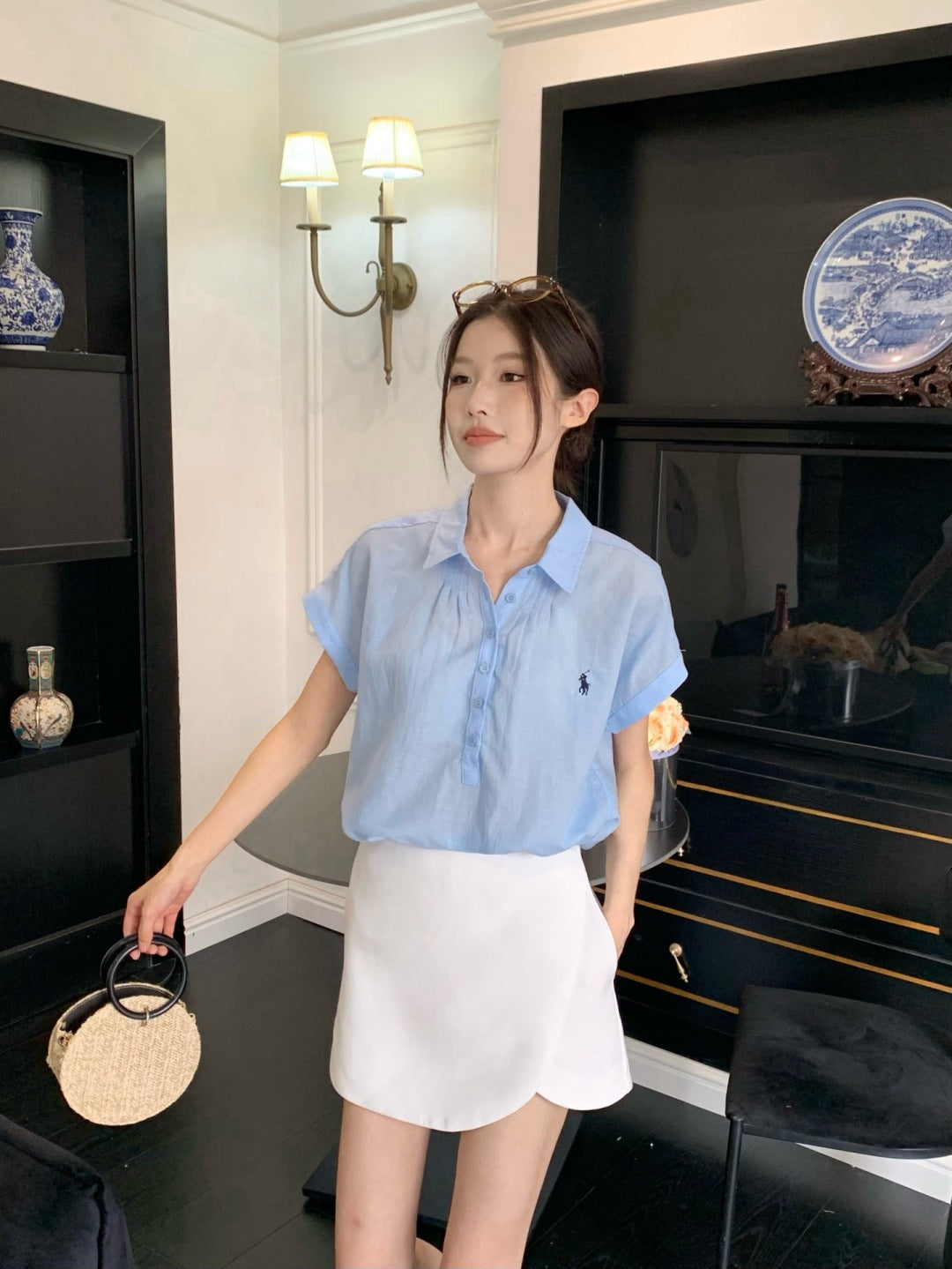 25ss linen polo shirt