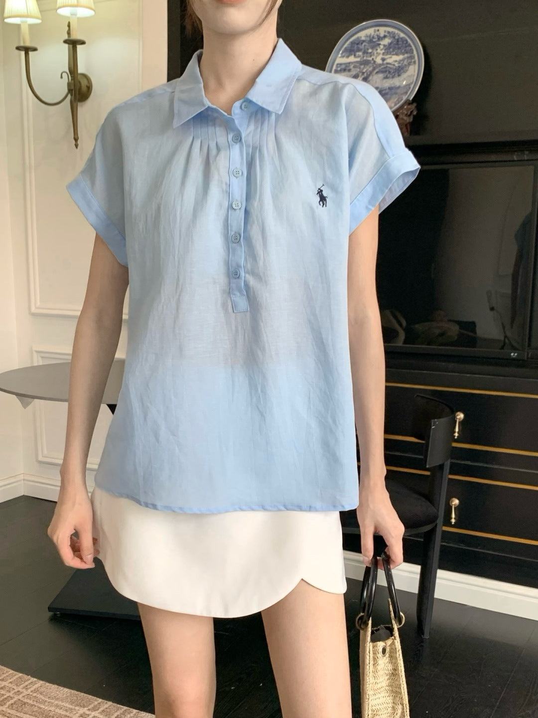 25ss linen polo shirt