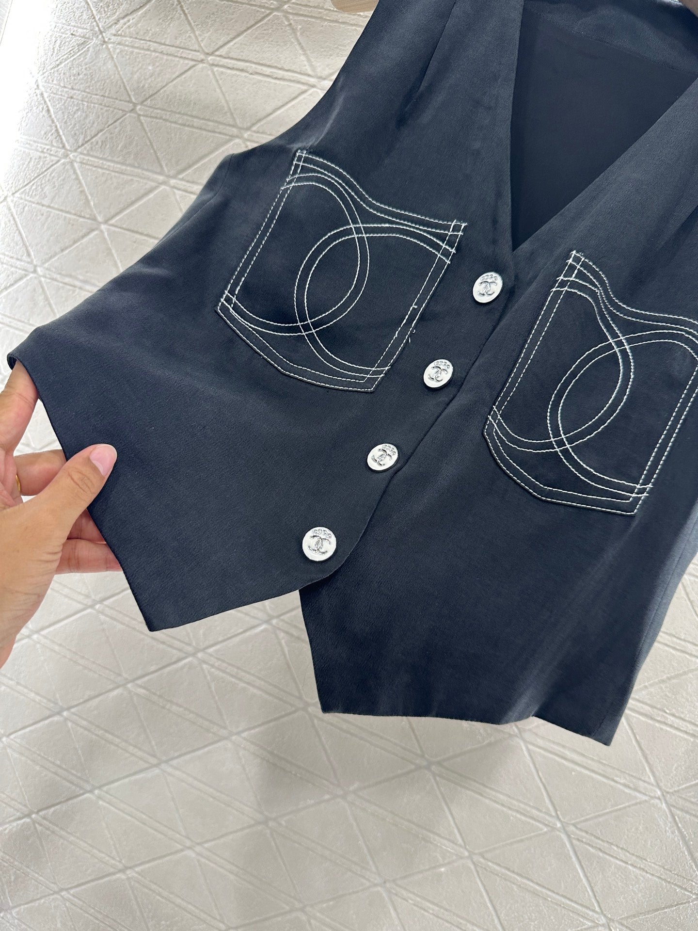 2025 new product Double C vest shorts set