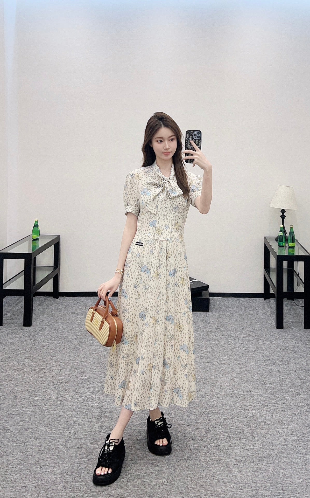 2025 new product Floral retro dress