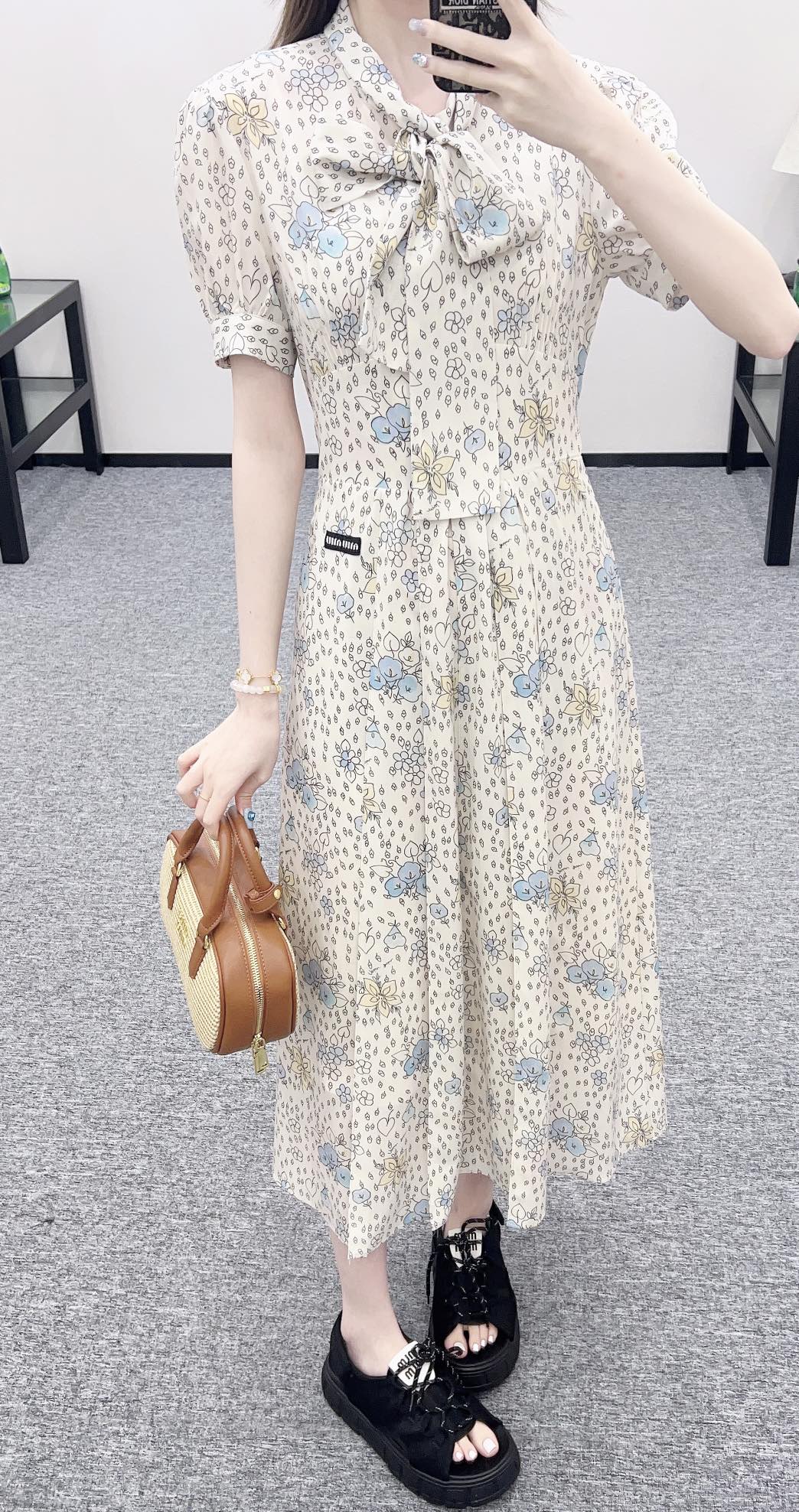 2025 new product Floral retro dress