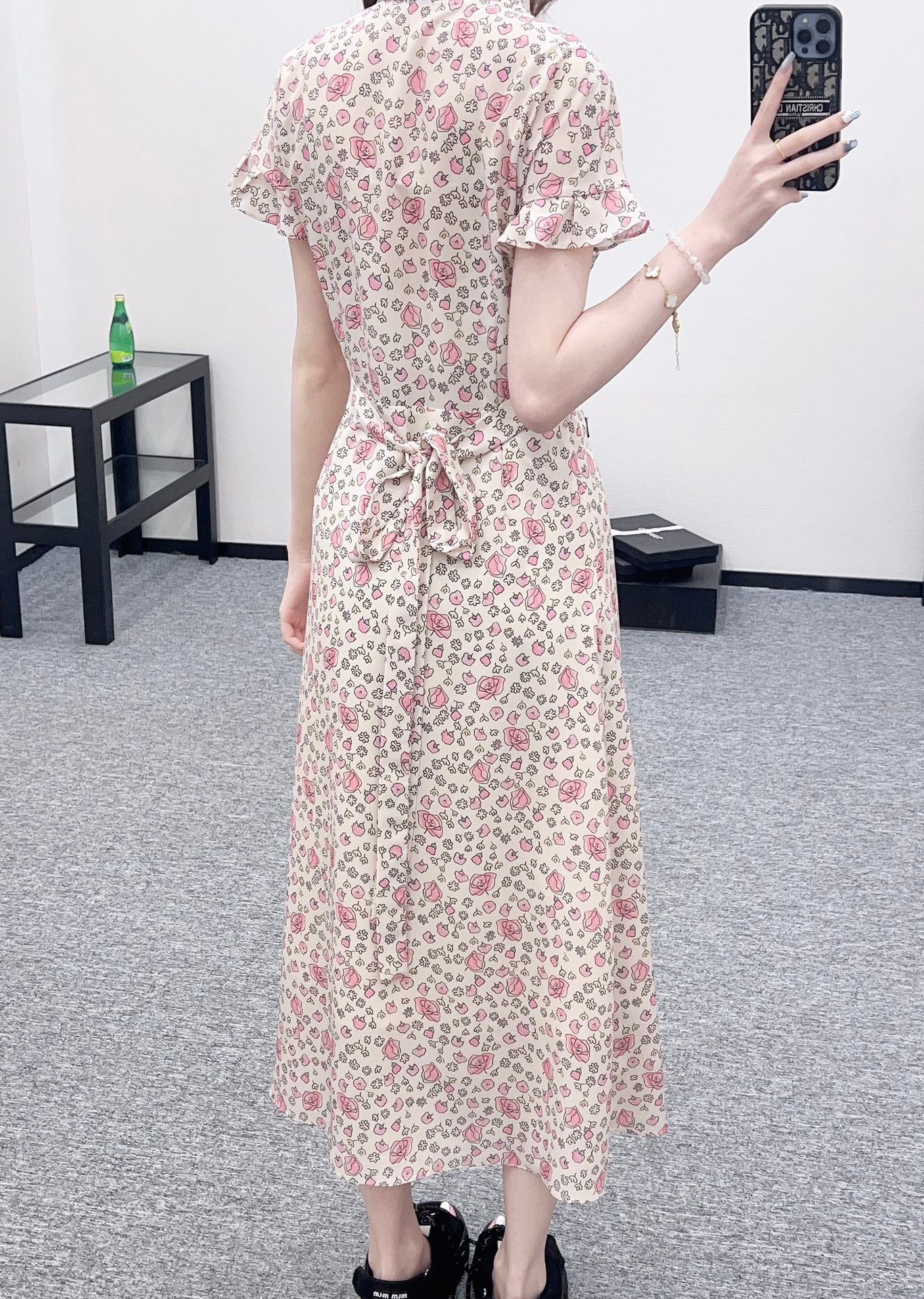 2025 new product Floral retro dress