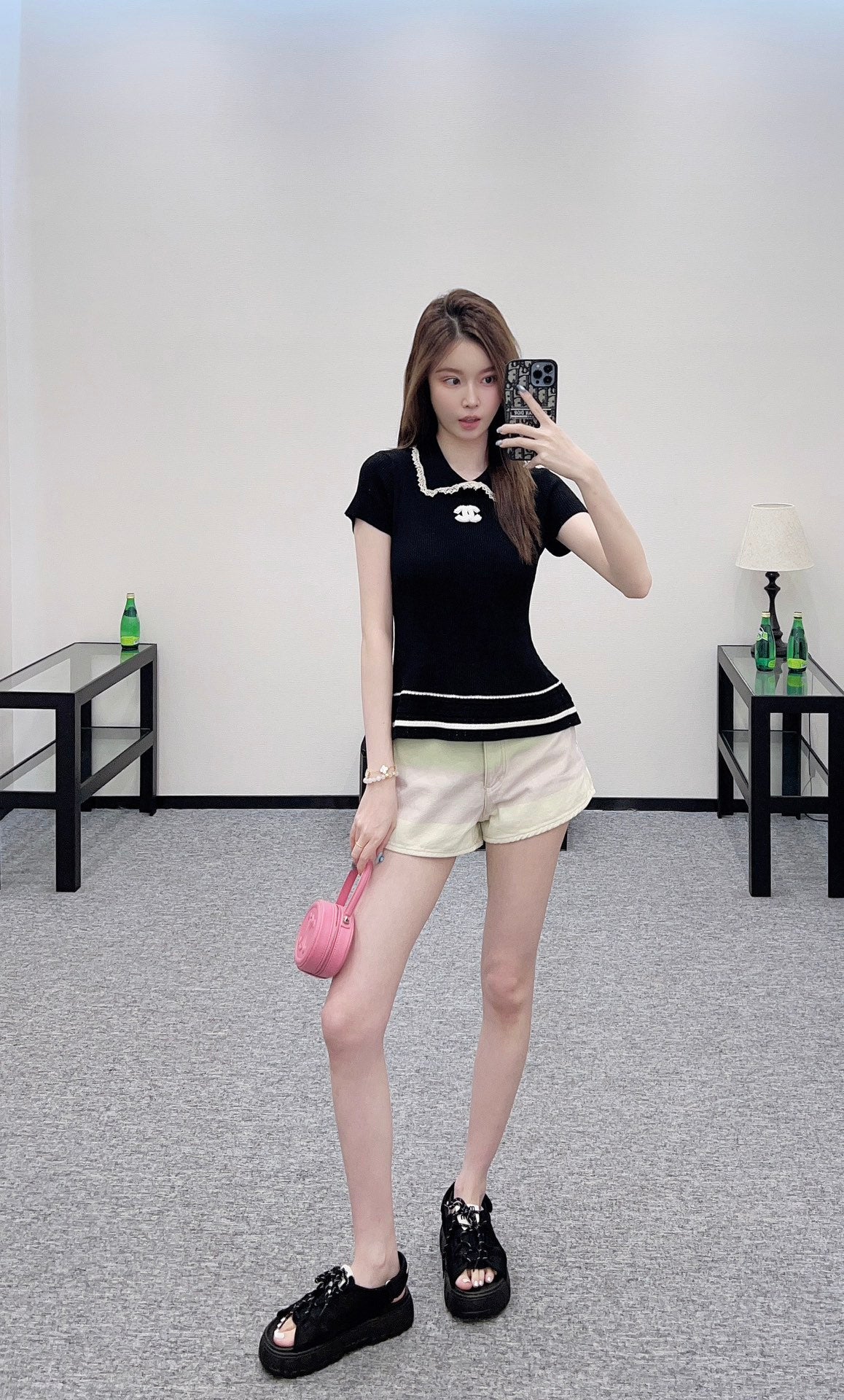 25 new product Hollow knitted short sleeves