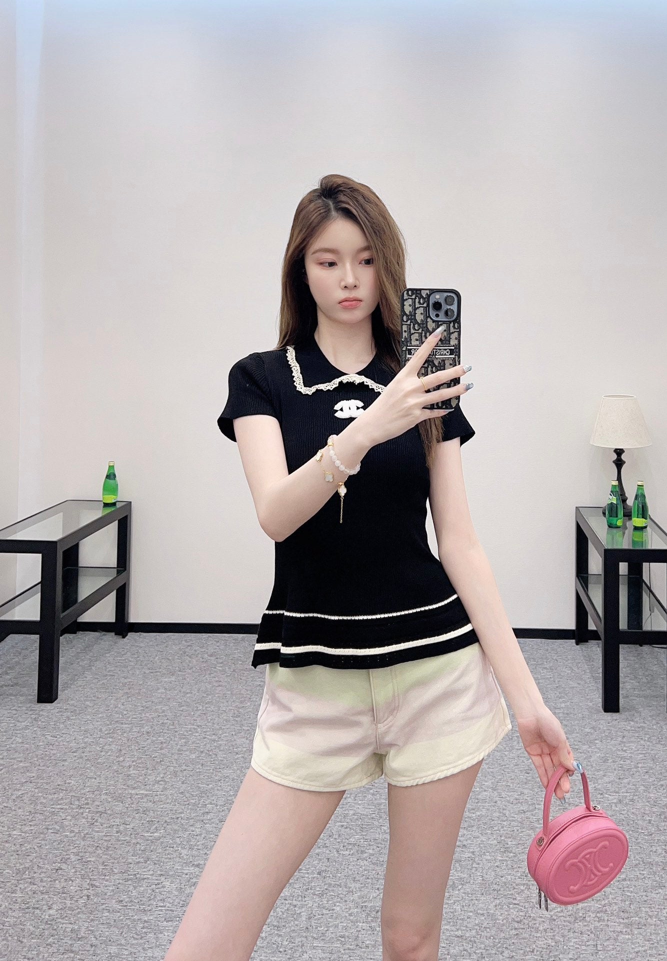 25 new product Hollow knitted short sleeves