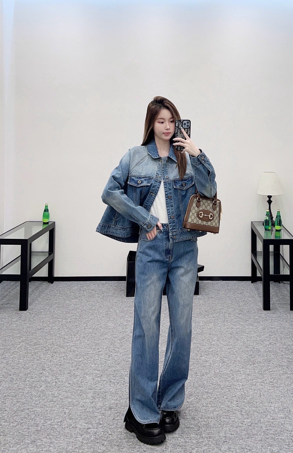 25 new products Denim jacket and trousers set