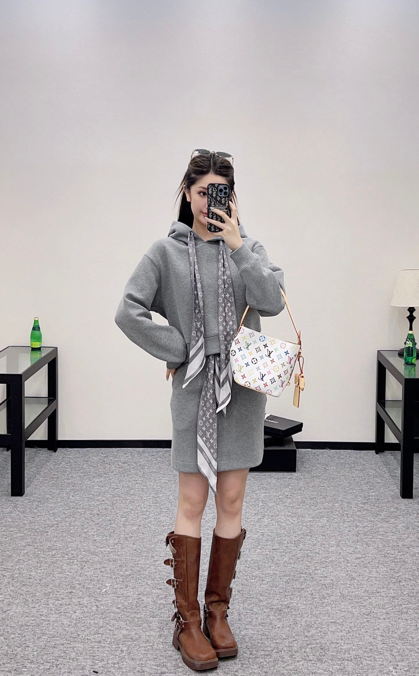 25 new products Silk sweater skirt set