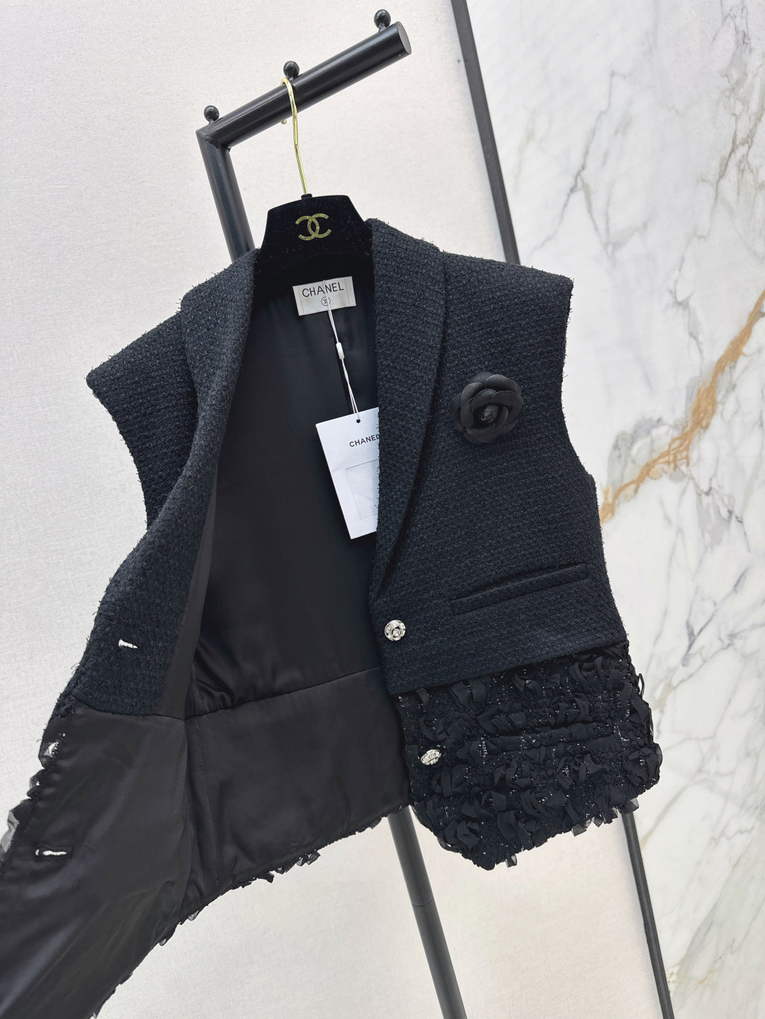 25 patchwork lace woven vest