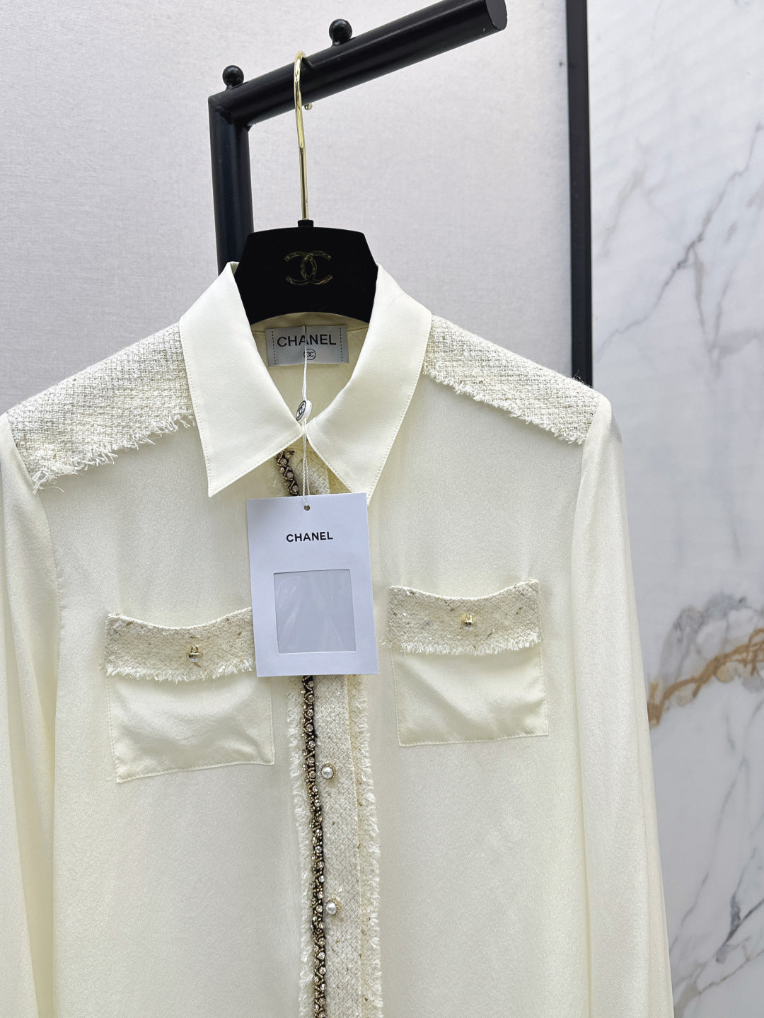 25fw woven silk shirt
