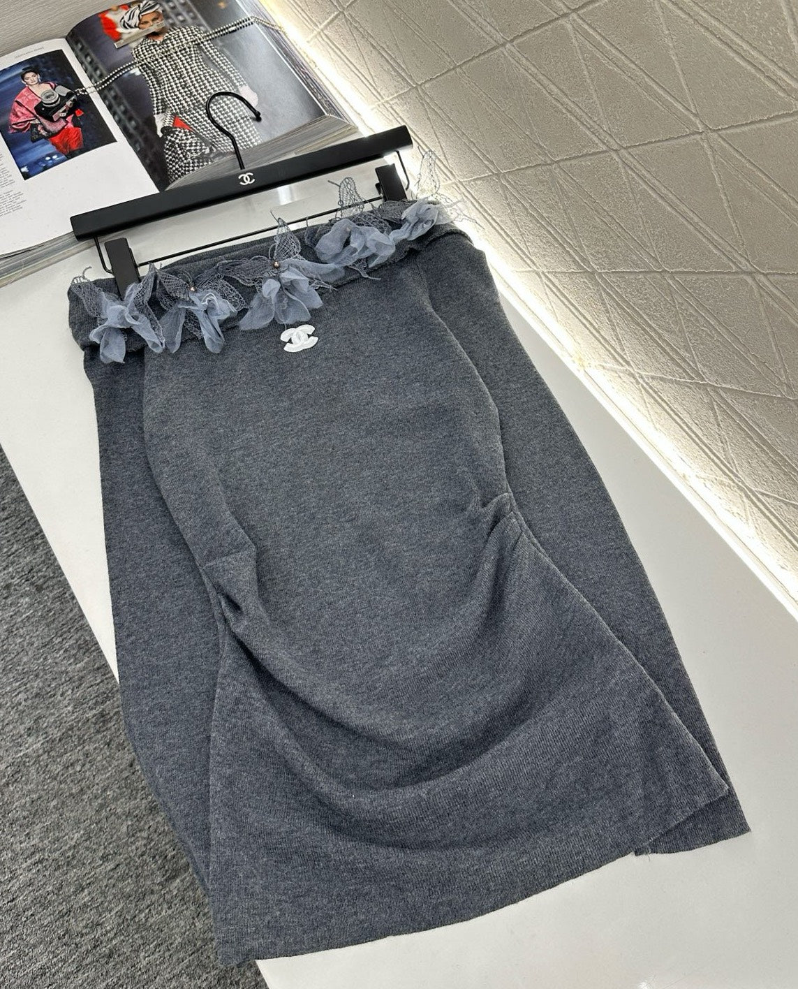 25 New Arrival Knitted Long-Sleeved Skirt Set