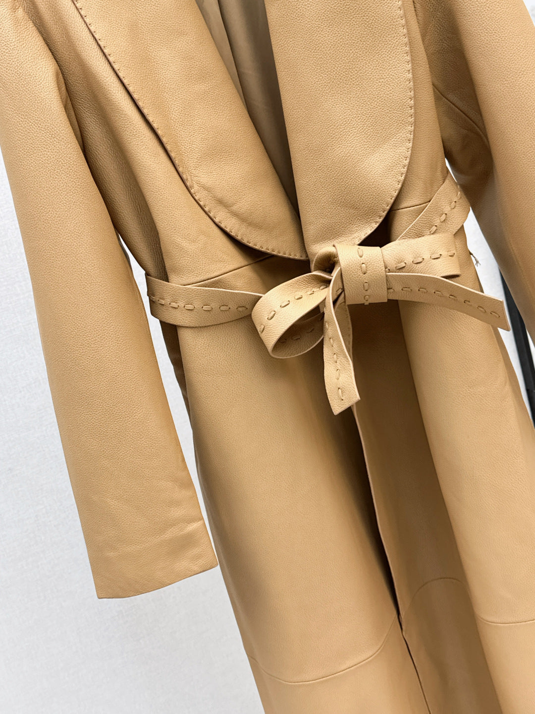 25fw leather coat