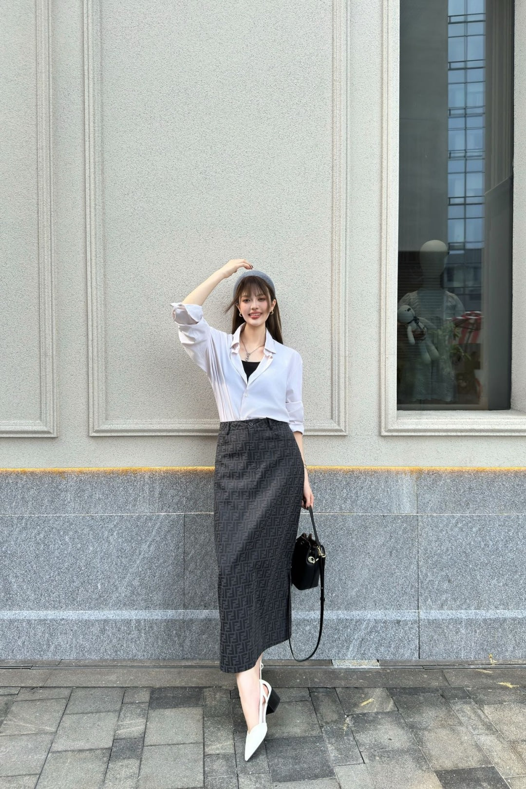 25fw jacquard skirt
