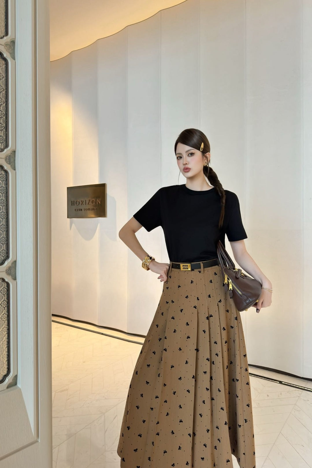 25fw jacquard skirt