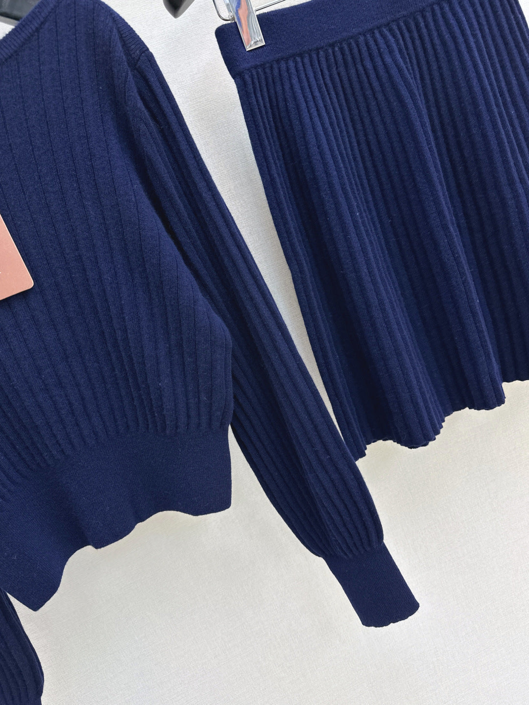 25fw cashmere knitted suit