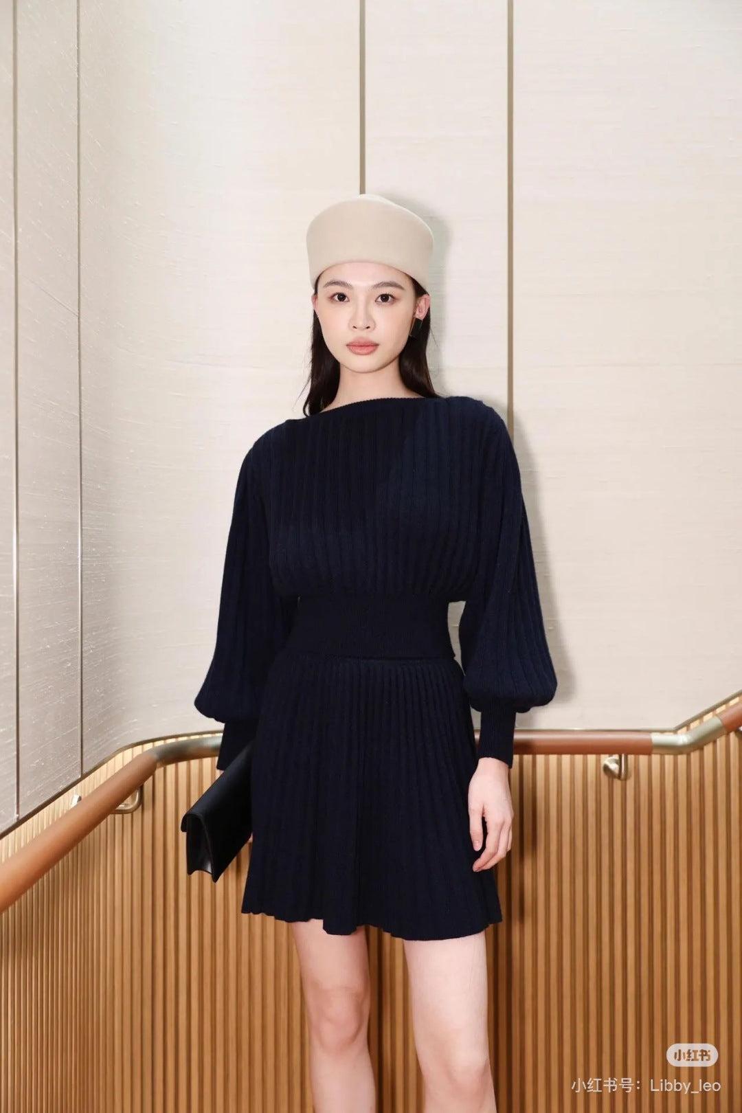 25fw cashmere knitted suit