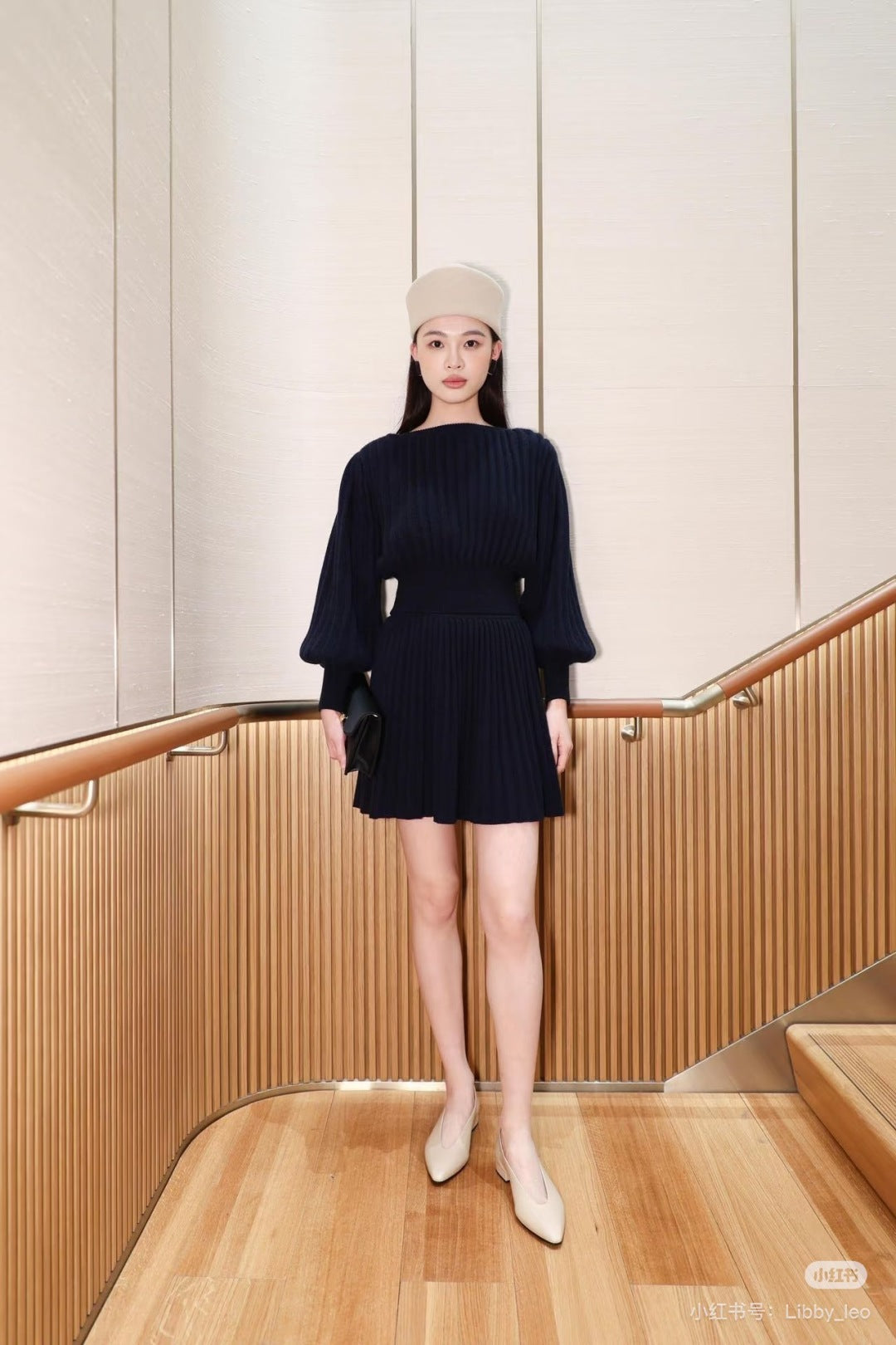 25fw cashmere knitted suit