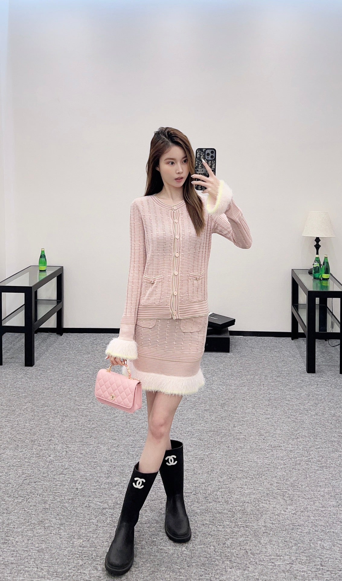 25 New Arrival Knitted Skirt Long-Sleeved Set