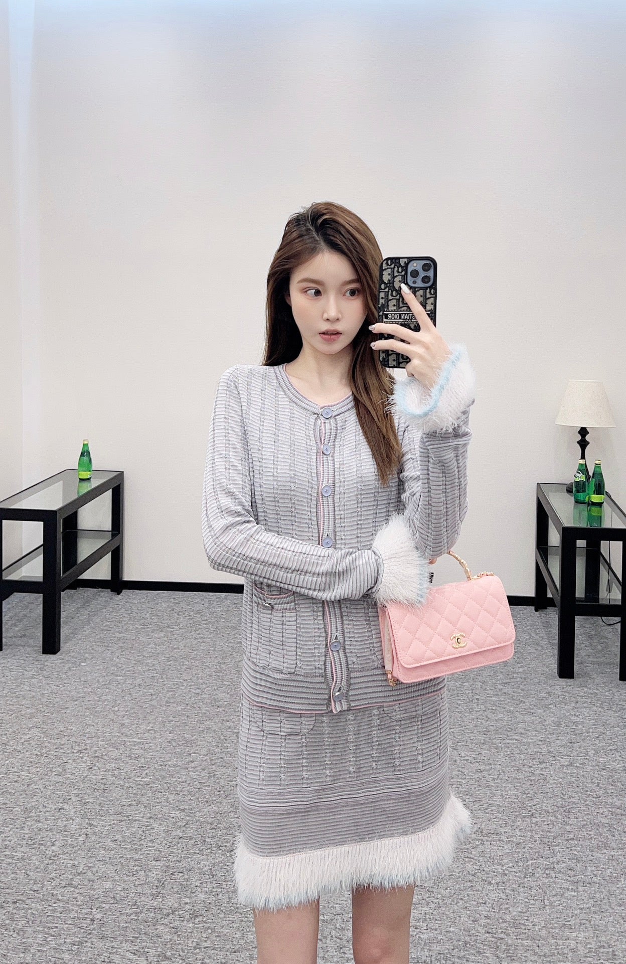 25 New Arrival Knitted Skirt Long-Sleeved Set