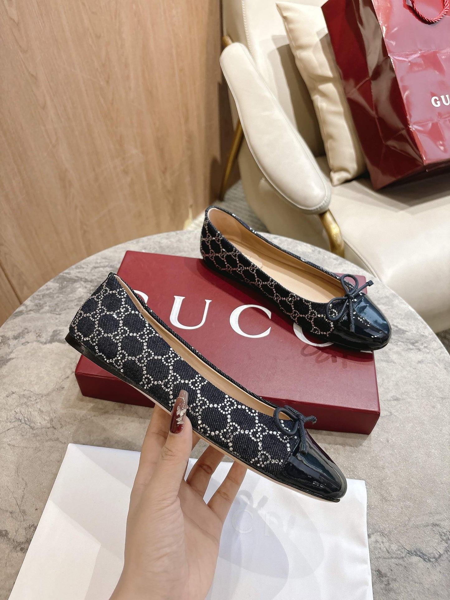 25fw Patent ballet flats