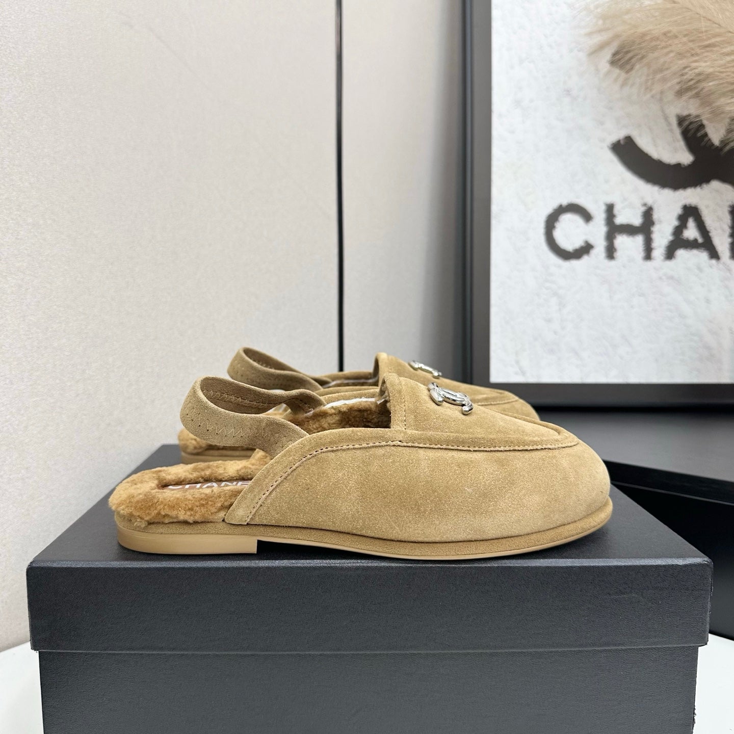 25 Casual suede slippers with fleece lining(KHAKI/BLACK/BROWN/BEIGI)