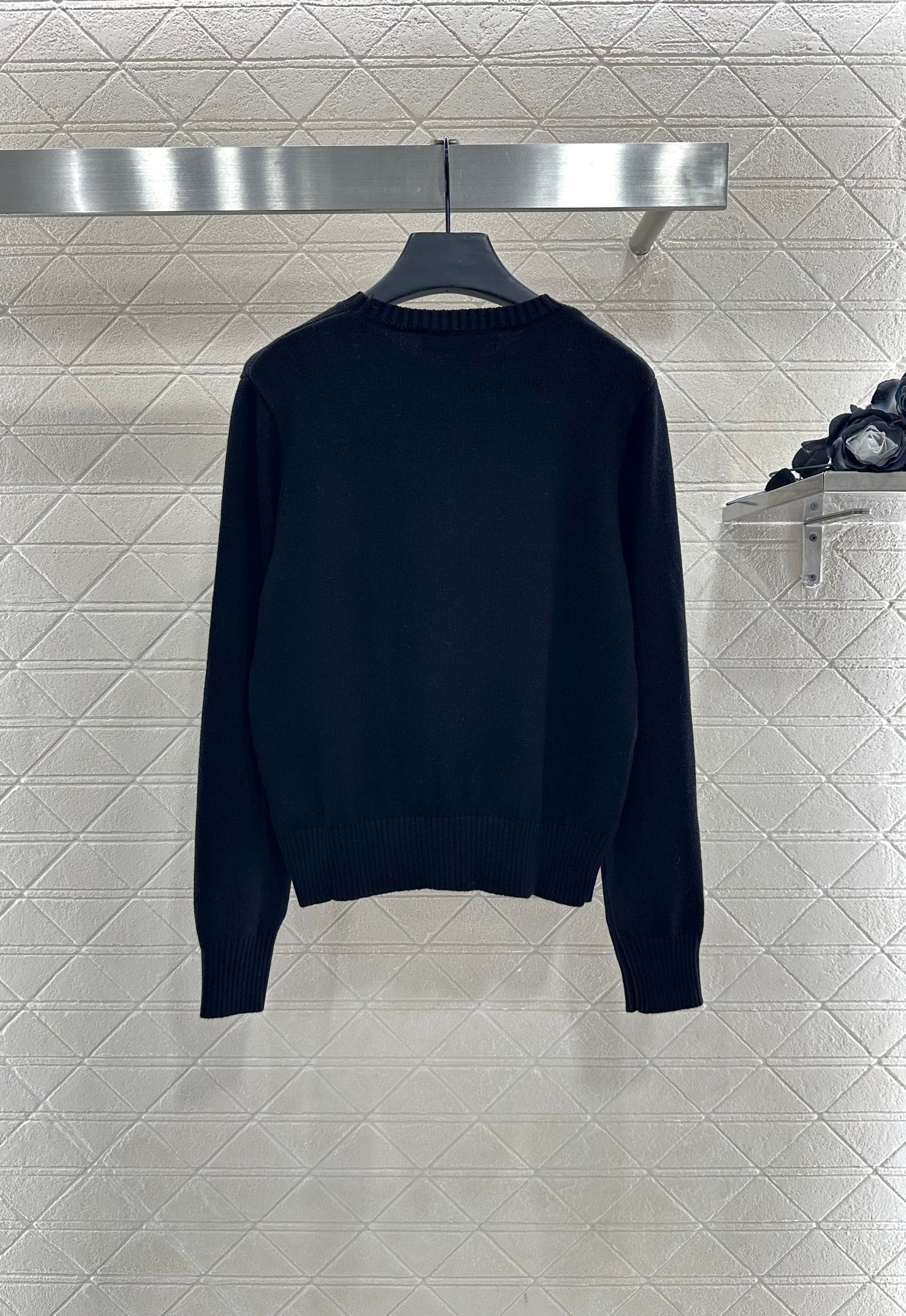 25fw Beaded letter knitted long sleeves