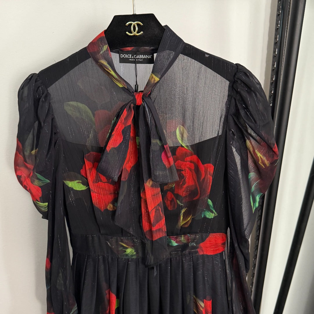 25 new print bow bubble dress