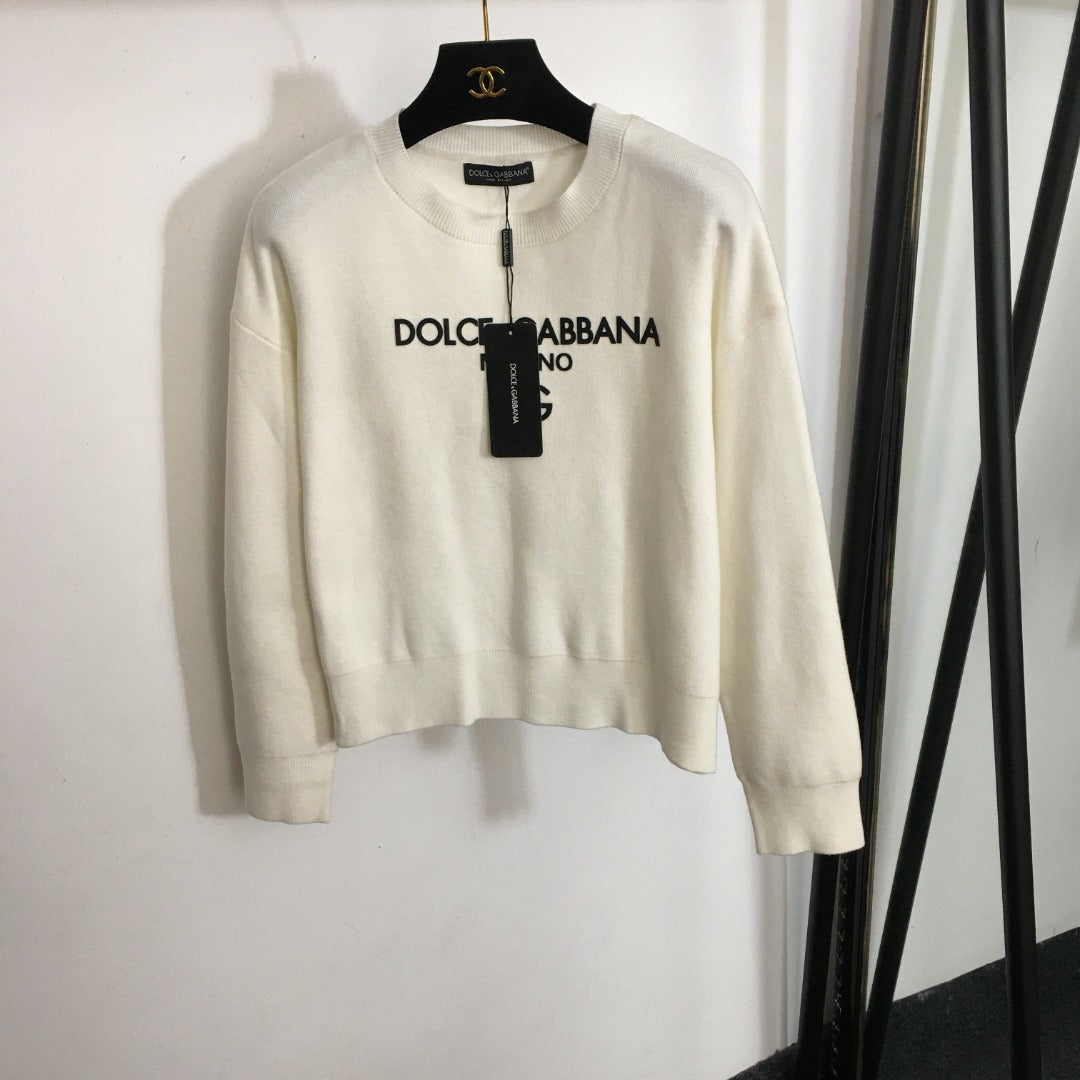 25 new letter offset printing pullover sweater
